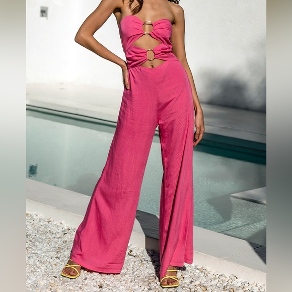 RUNAWAY ETTA JUMPSUIT - BUBBLEGUM - Picture 5 of 9